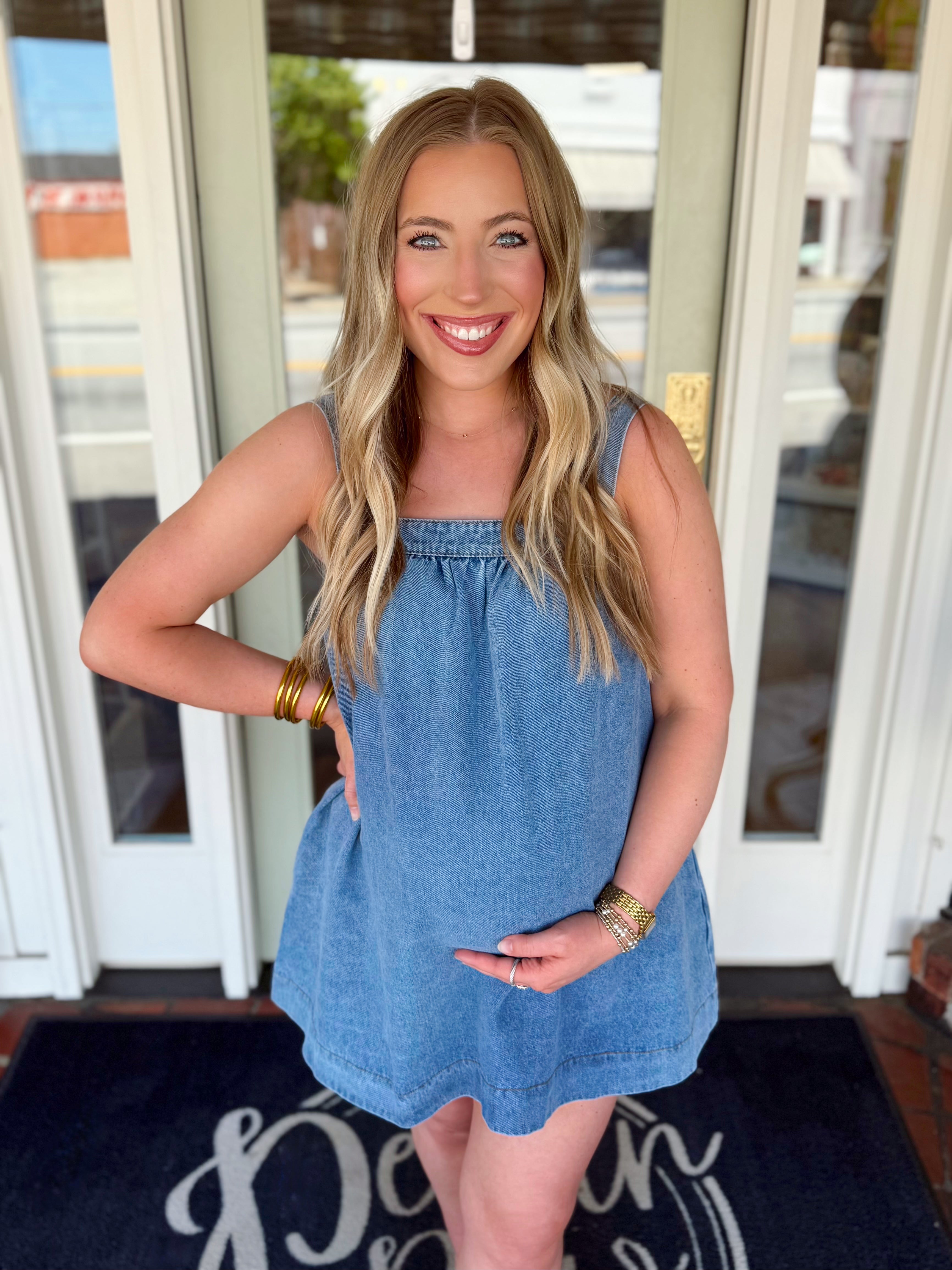 The Taylor Denim Flare Dress