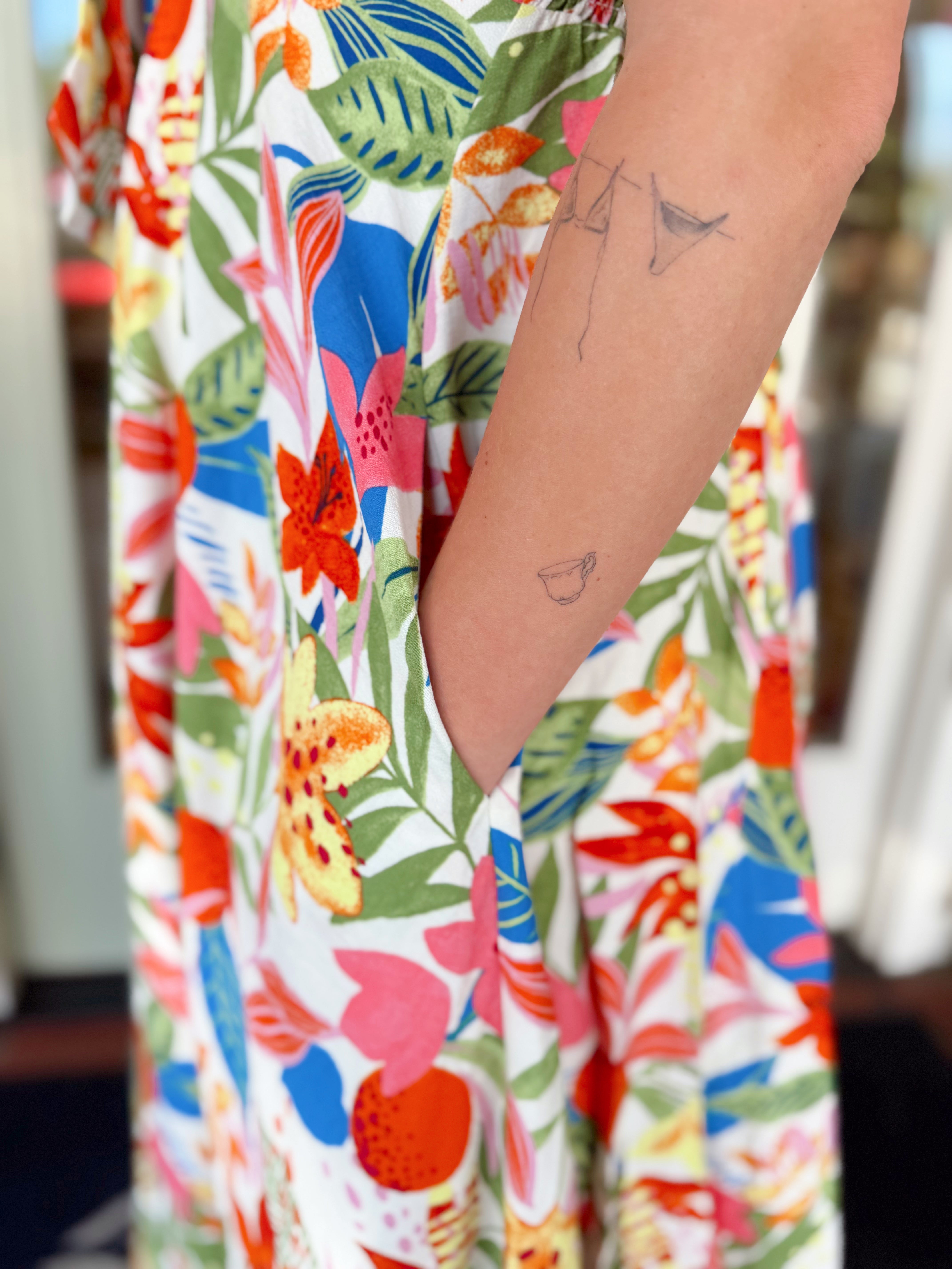 The Ella Floral Midi Dress