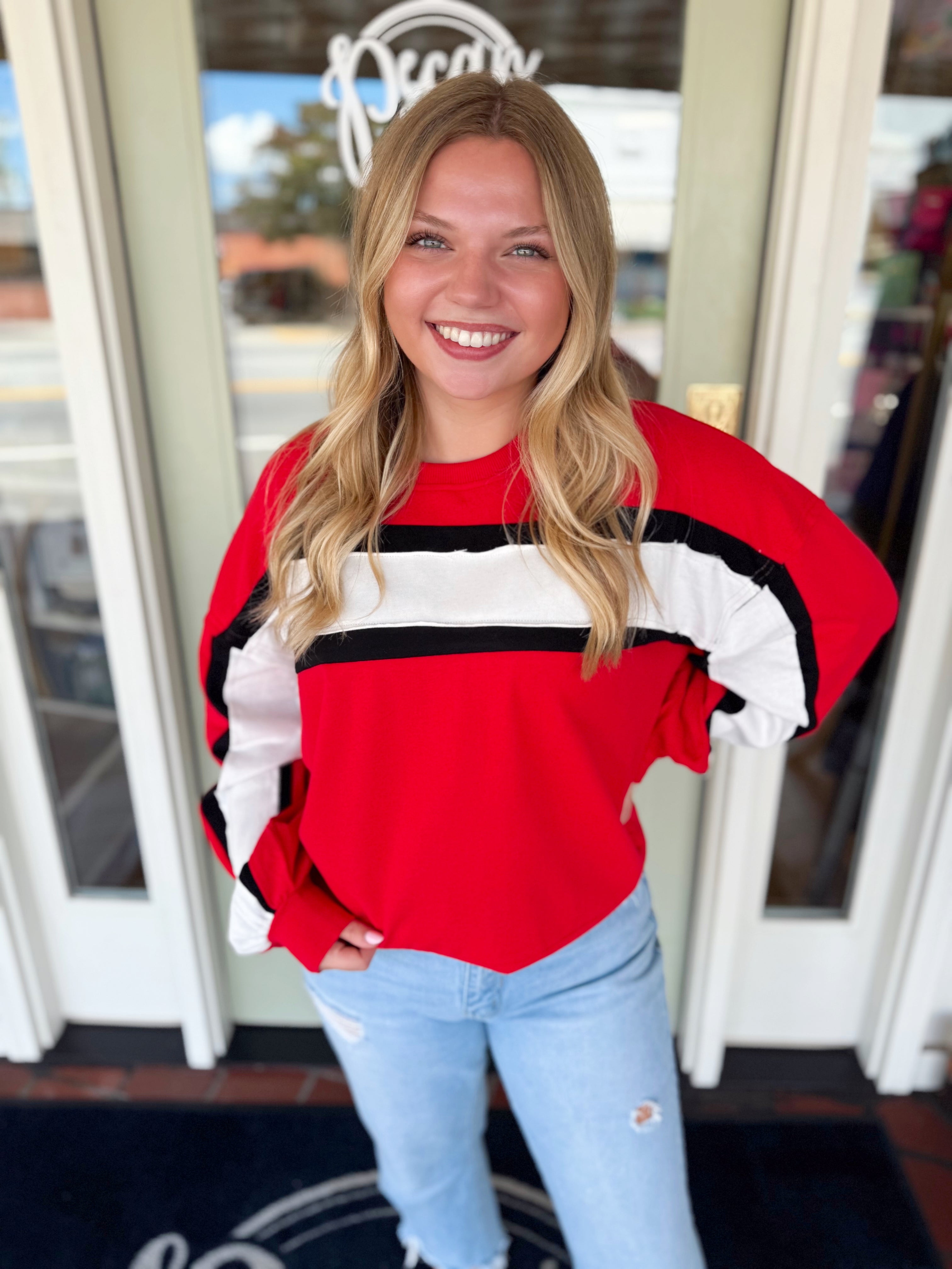 Saturday In Athen's Color Block Top