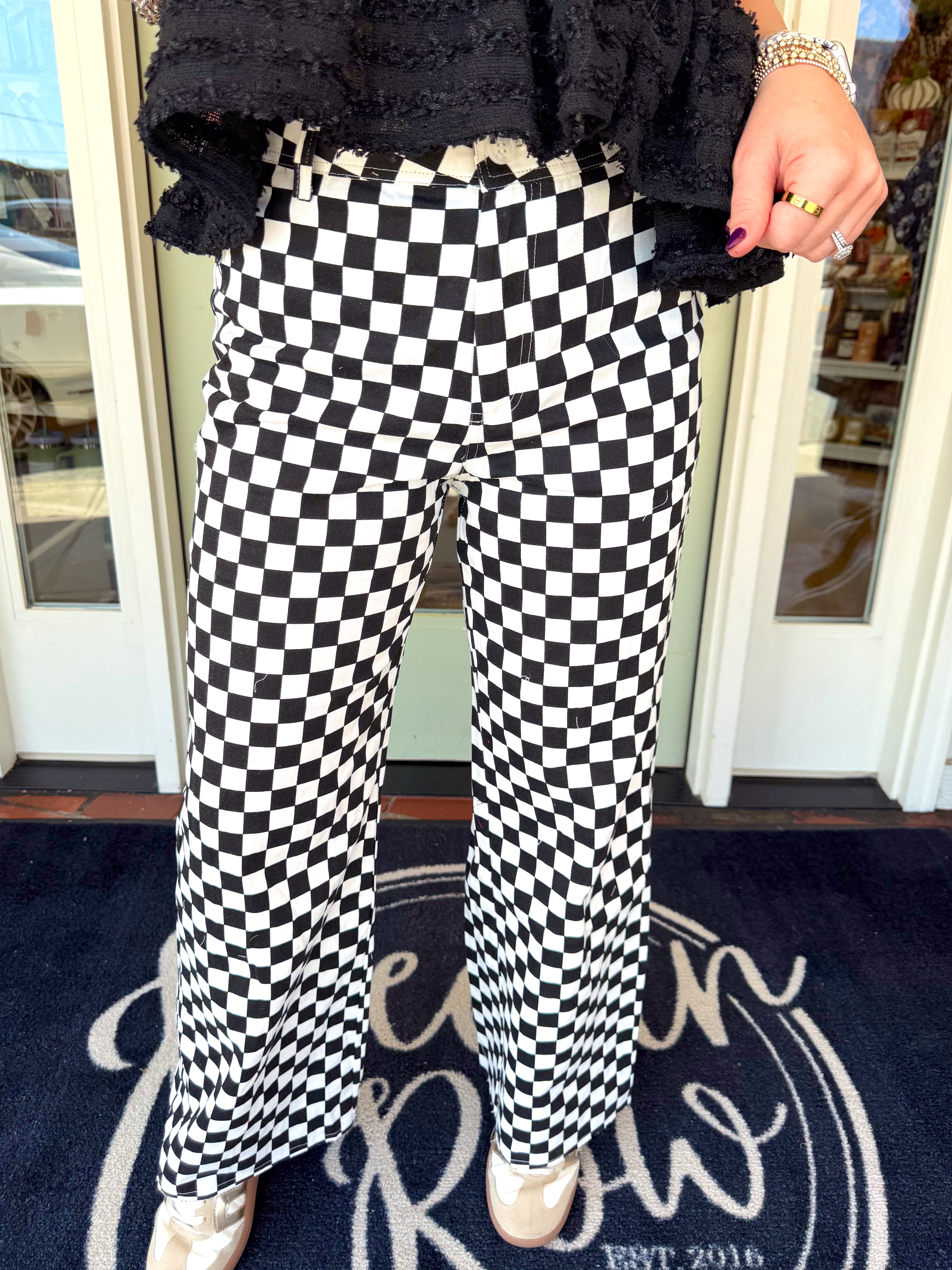 Gameday Checkered Printed Pants