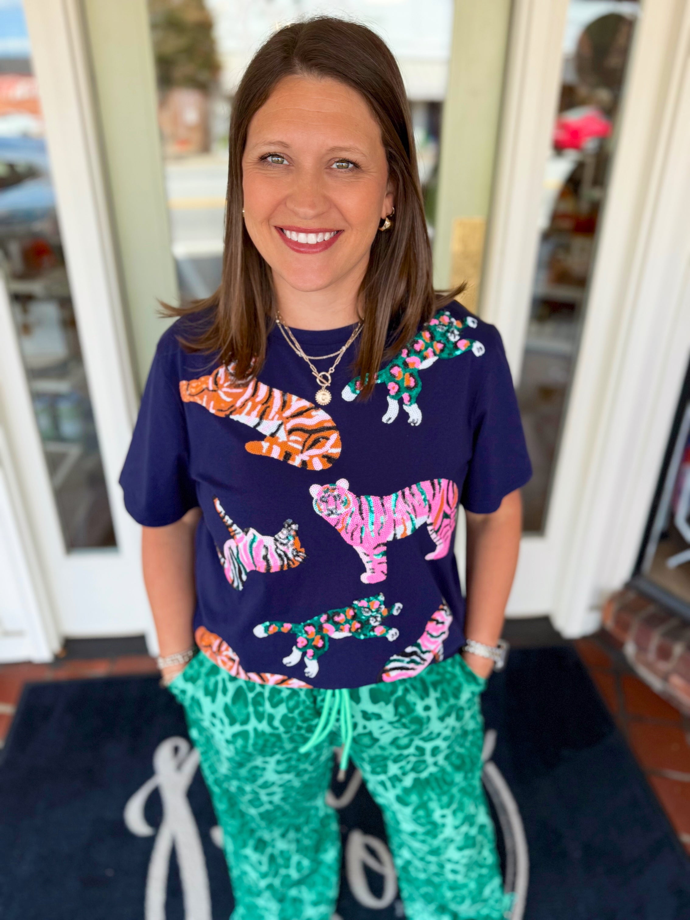 The Roar Navy Top