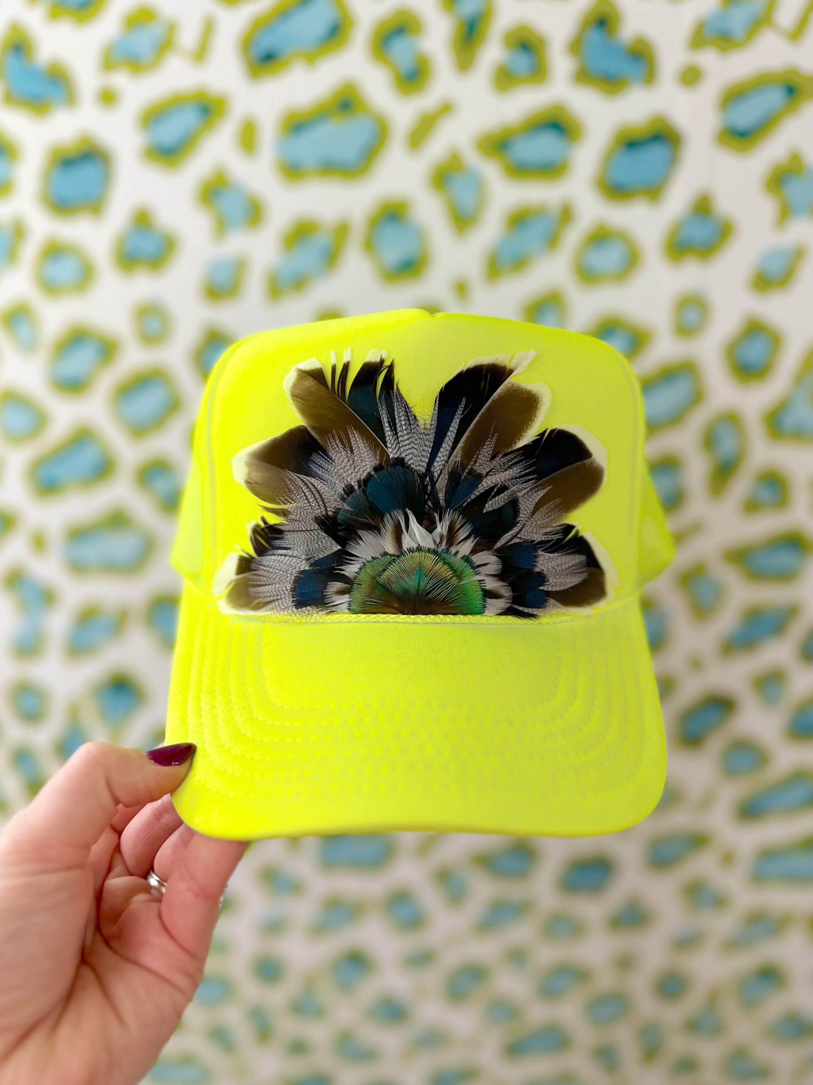 The Lexie Feathered Trucker Hat