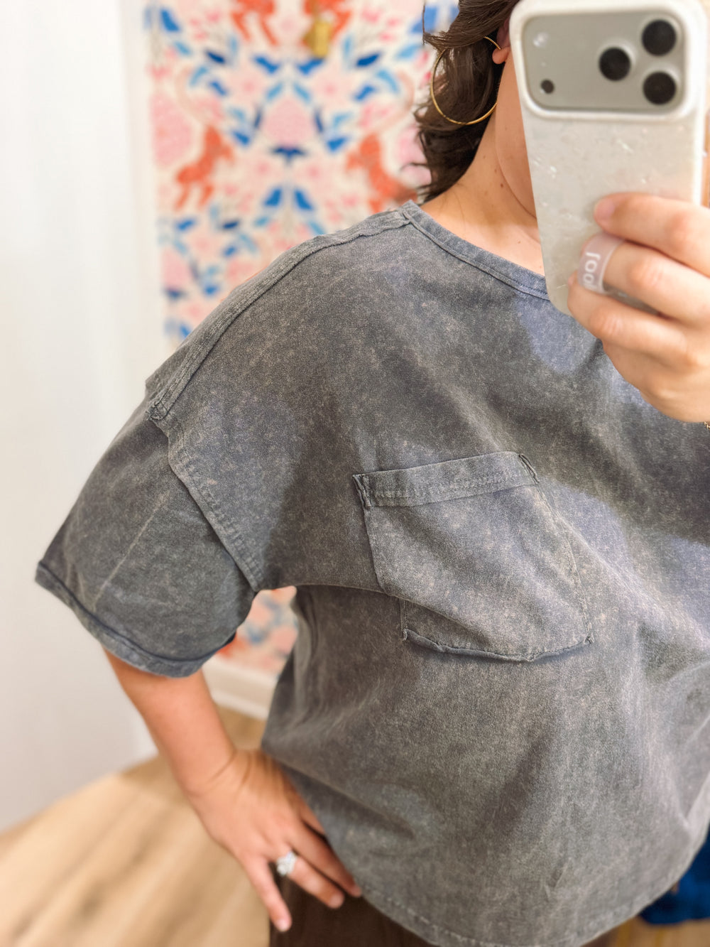 The Corrine Acid Wash Tee (1X-3X)
