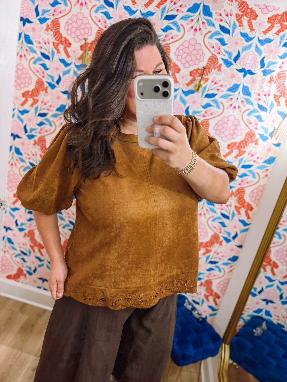 The Britt Bubble Sleeve Top (S-3X)