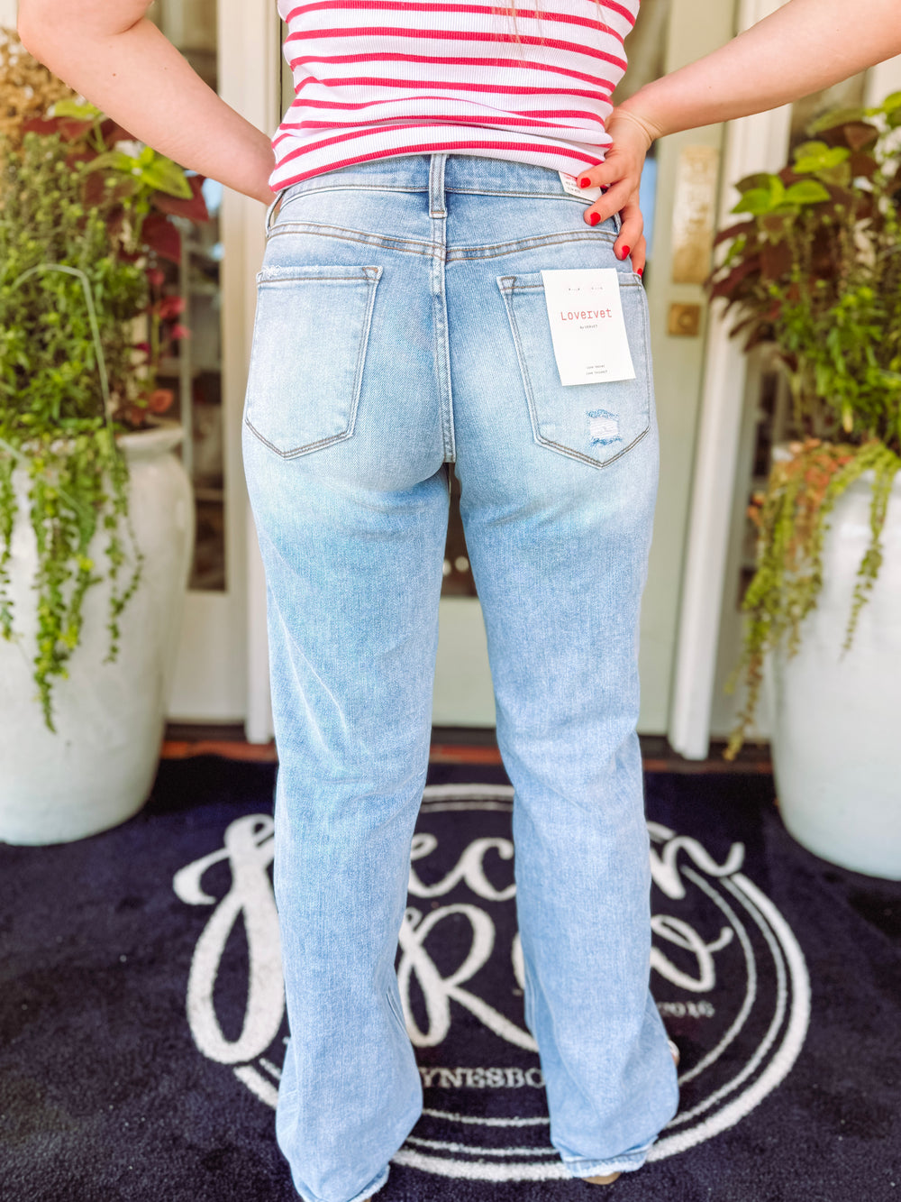 The Sara Mid Rise Slim Wide Jeans (26-32)