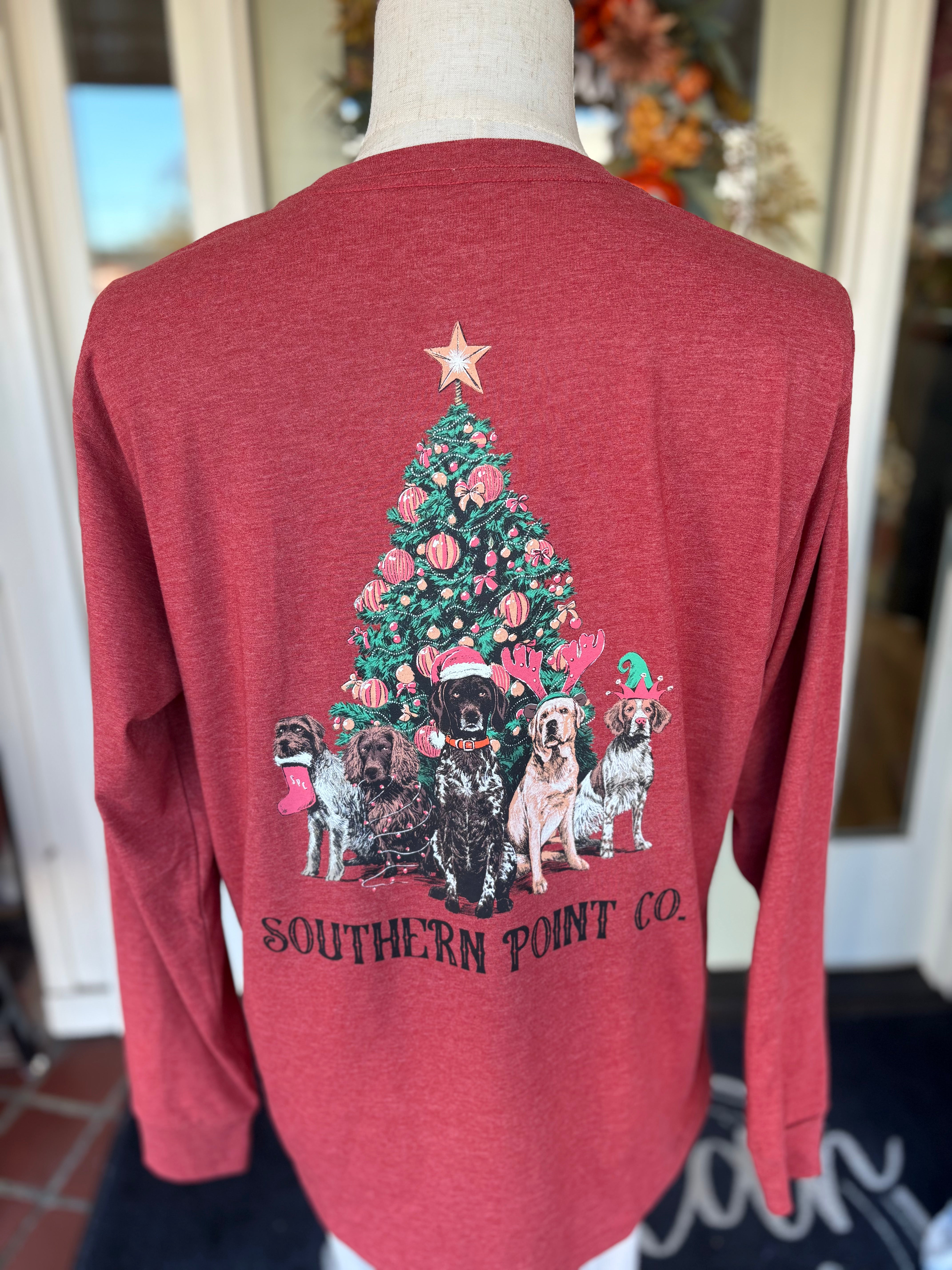 Gun Dog Christmas Long Sleeve Tee by Southern Marsh