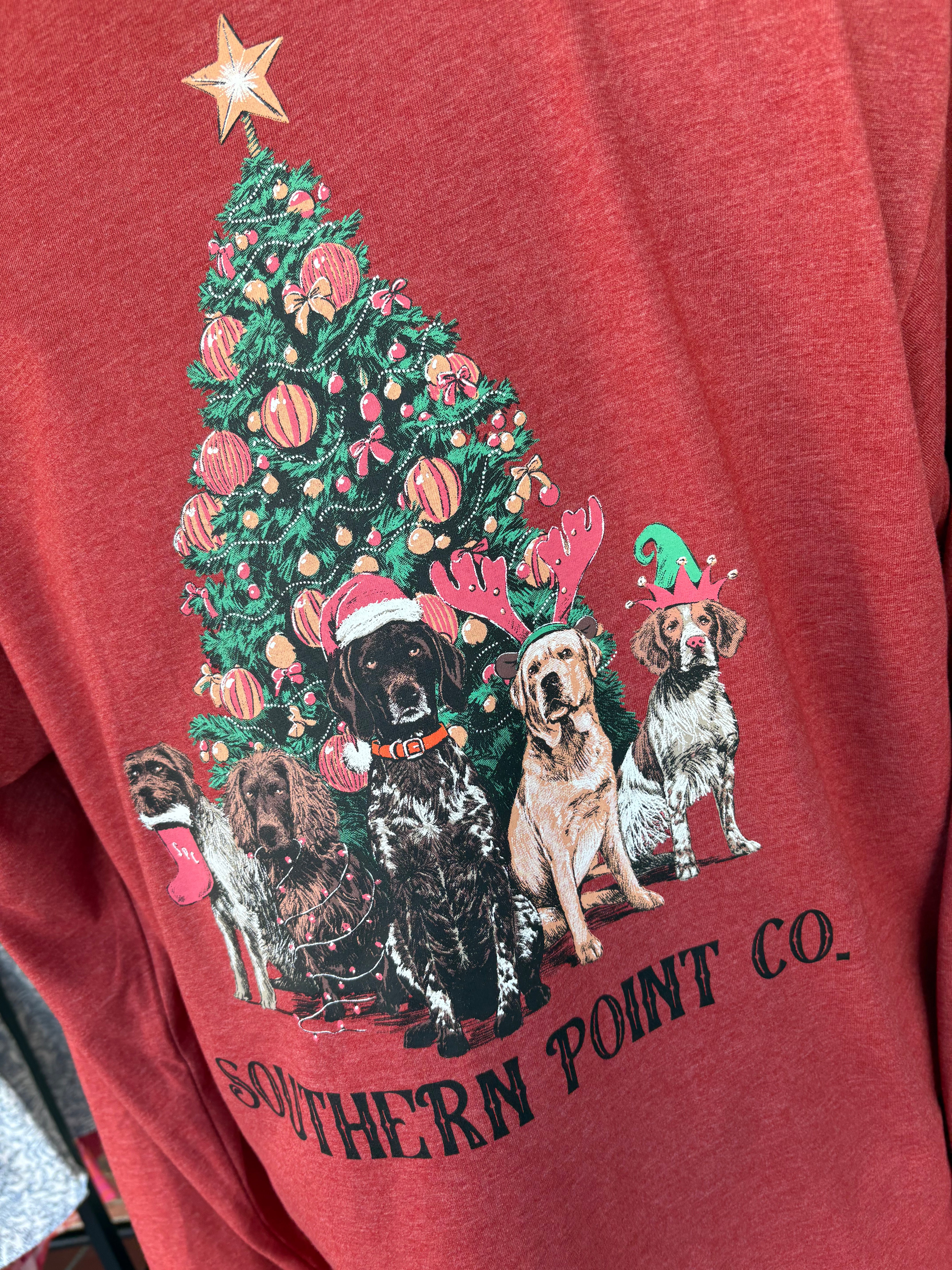 Gun Dog Christmas Long Sleeve Tee by Southern Marsh