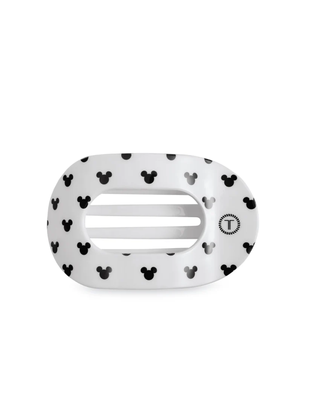 white hair clip with iconic character print 