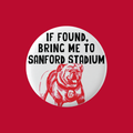 If Found Bring Me to Sanford Stadium Button uga university of georgia