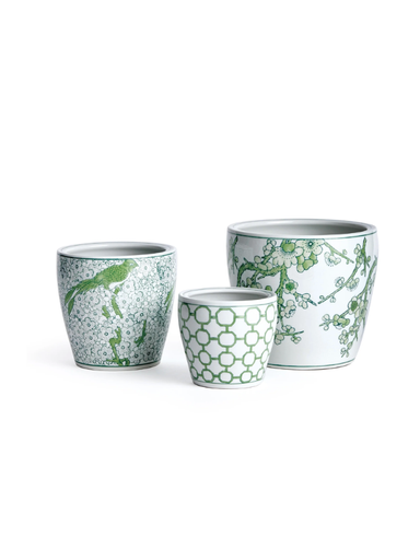 green and white potters