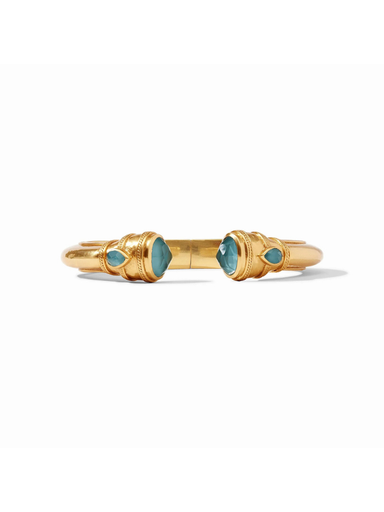 Gold bracelet with turquoise stones