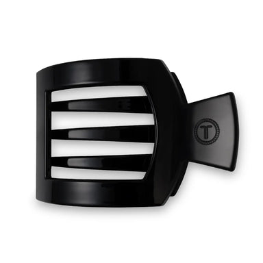 Jet Black Large Flat Square Hair Clip teleties