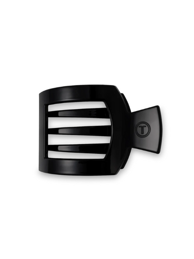 Jet Black Medium Flat Square Clip teleties