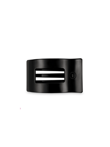 Jet Black Small Flat Rectangle Hair Clip teleties