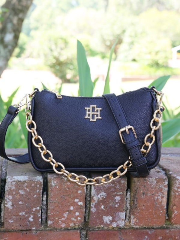 Joan Black Crossbody with chain strap