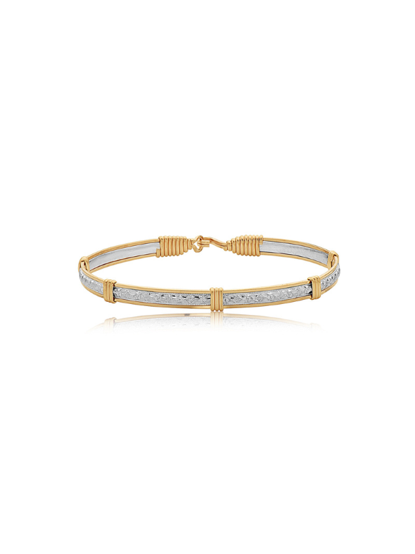 Silver and gold wire Katbird bracelet by Ronaldo, handcrafted with an elegant and timeless style.