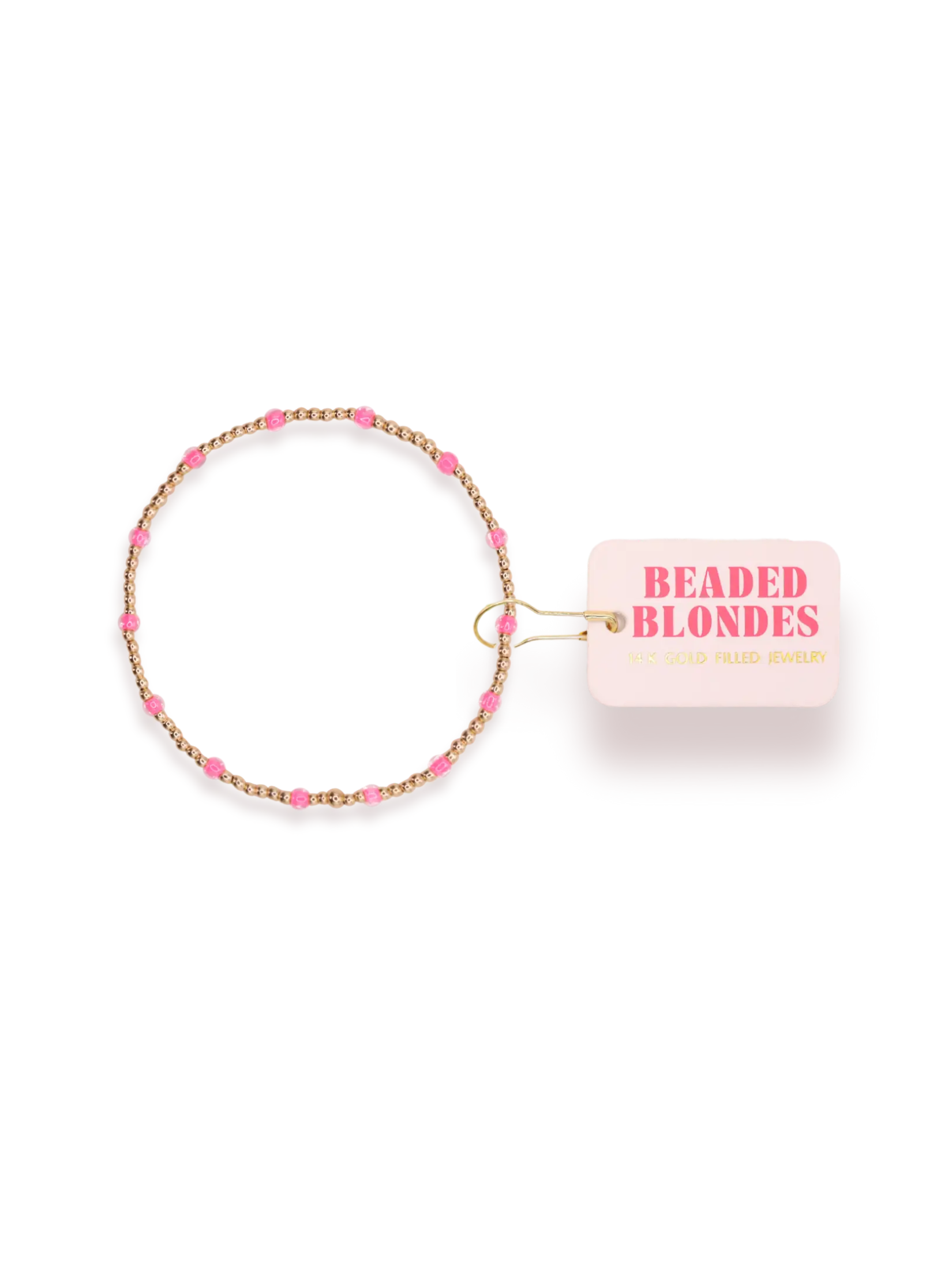 kids hot pink and gold bracelet