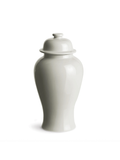 White ceramic jar with lid 