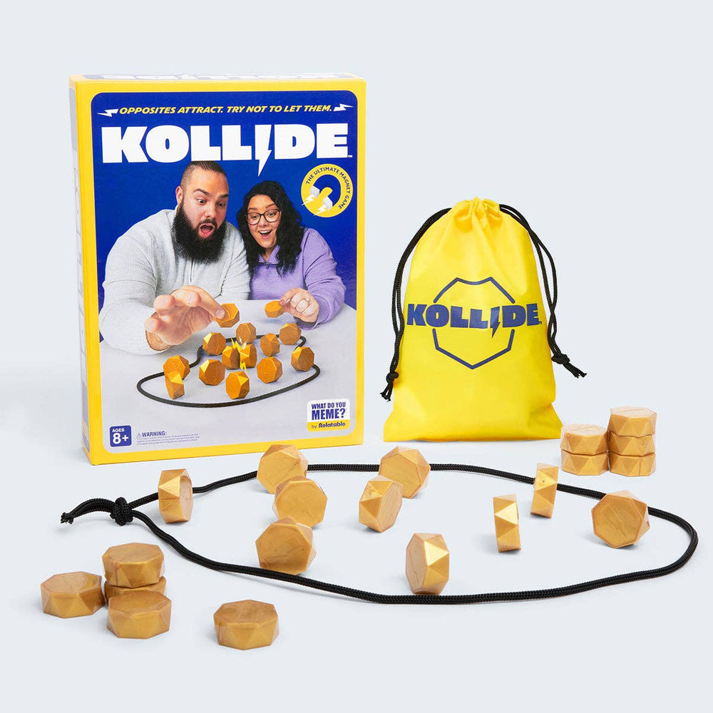 magnet game with round pieces and a rope