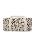 Leopard print quilted duffle bag 