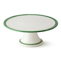 cake stand textured green and white