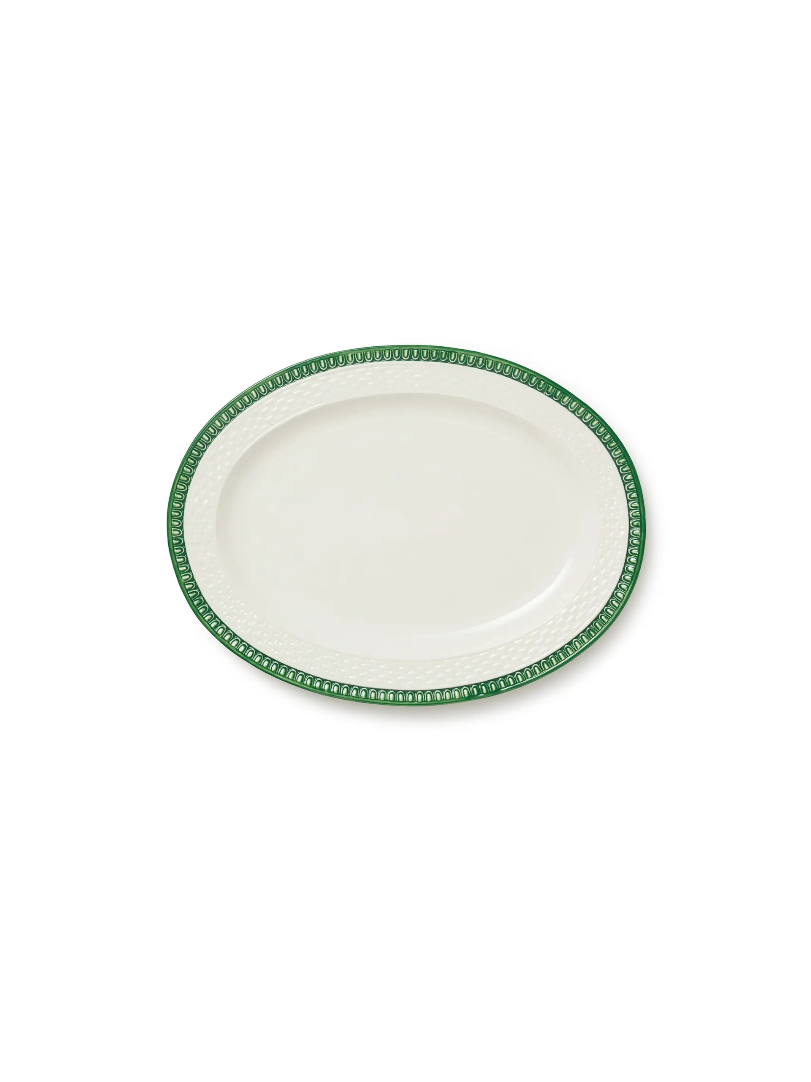 textured oval platter