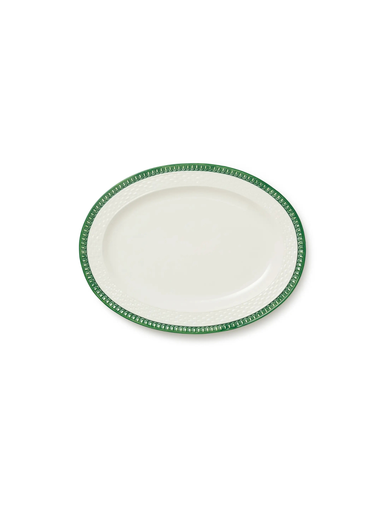 textured oval platter