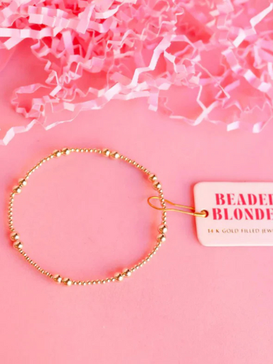 A gold filled beaded bracelet 