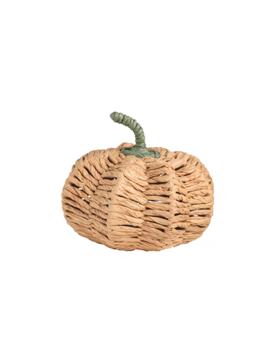 wicker woven pumpkin