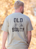 cotton tee with working lineman on the back