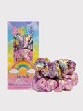 Lisa Frank inspired 2 piece satin scrunchies