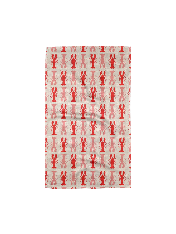 Lobster Stripe Tea Towel
