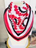 Lucy Floral Scarf in red and black