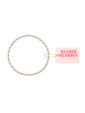 Mini Katy Gold Beaded Bracelet in Silver with Gold beaded blondes