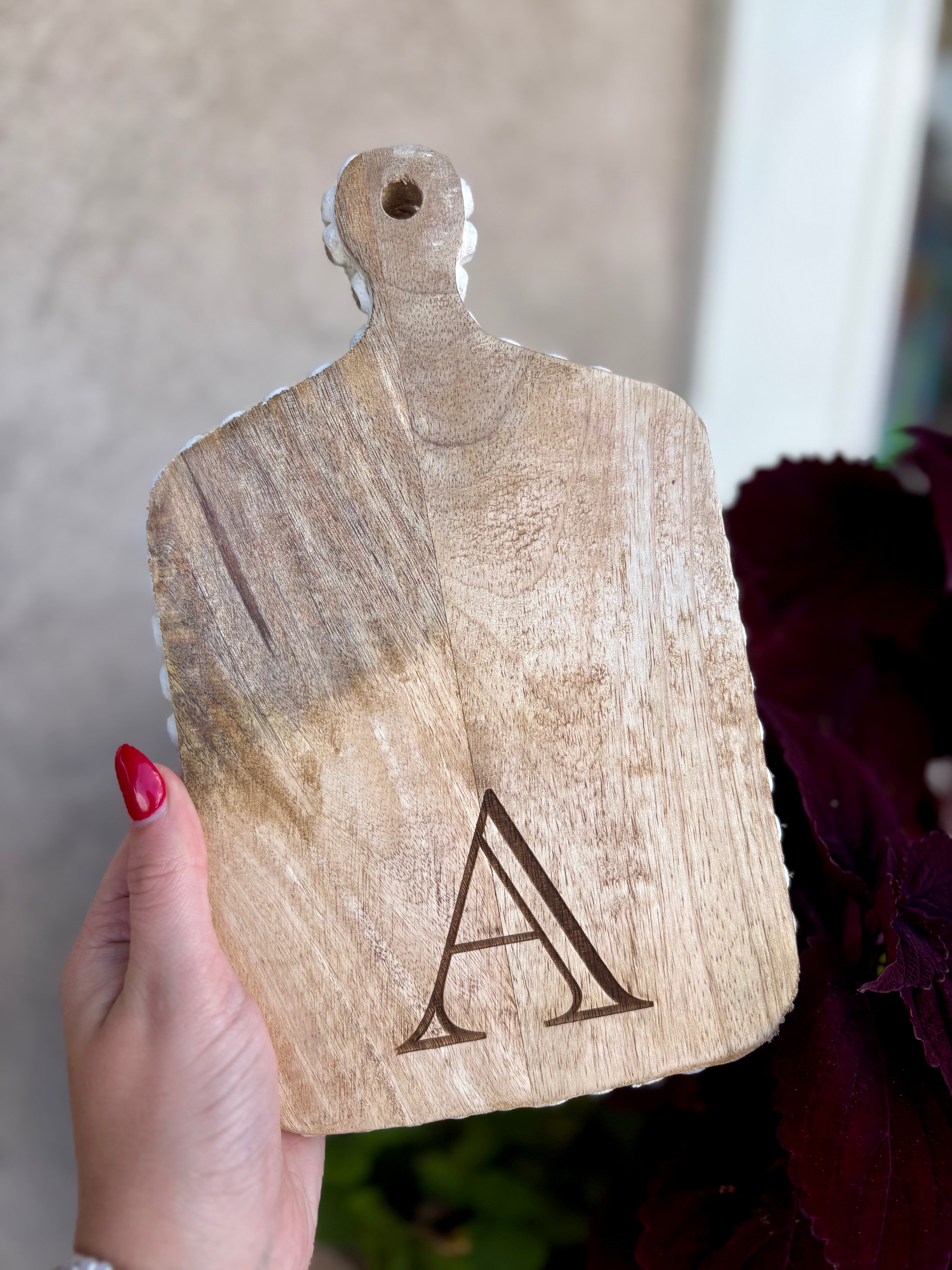 Mini Letter Cutting Board initial wedding gift family 