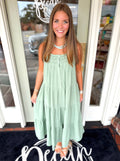 Cami dress with button detailing 