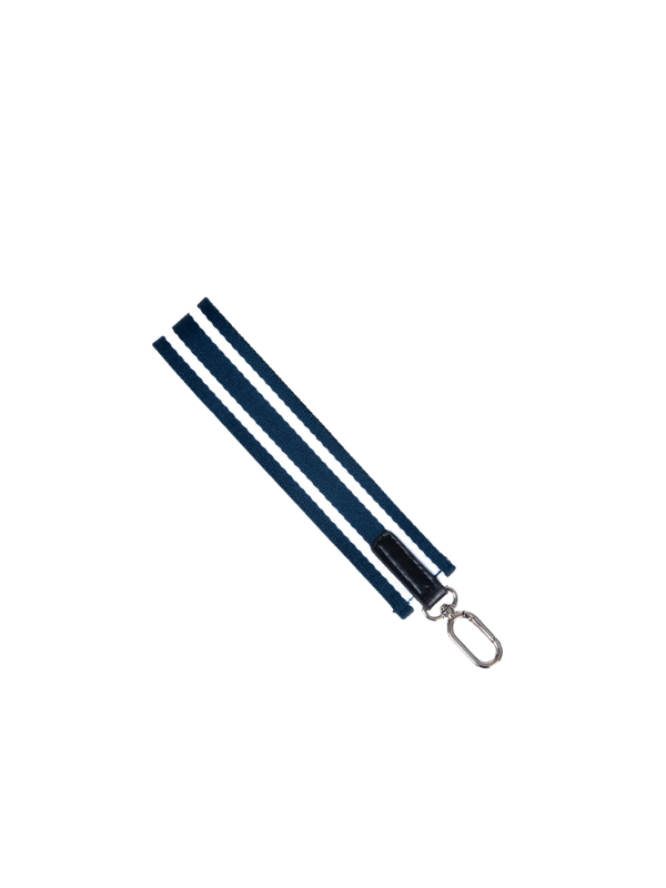 navy and white key strap