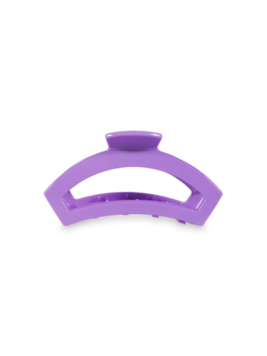 purple open hair clip