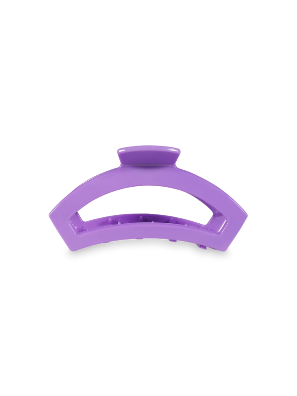purple open hair clip