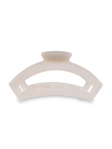 Open Coconut White Large Hair Clip teleties