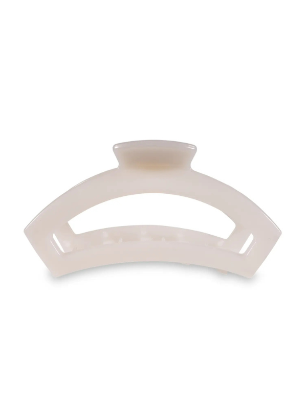 Open Coconut White Large Hair Clip teleties