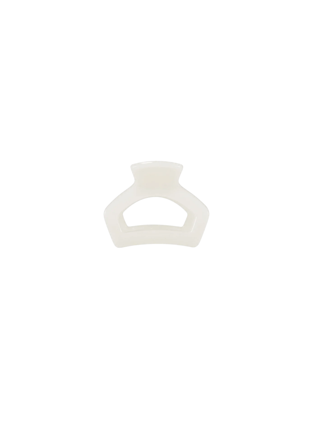 Open Coconut White Petite Hair Clip by teletie