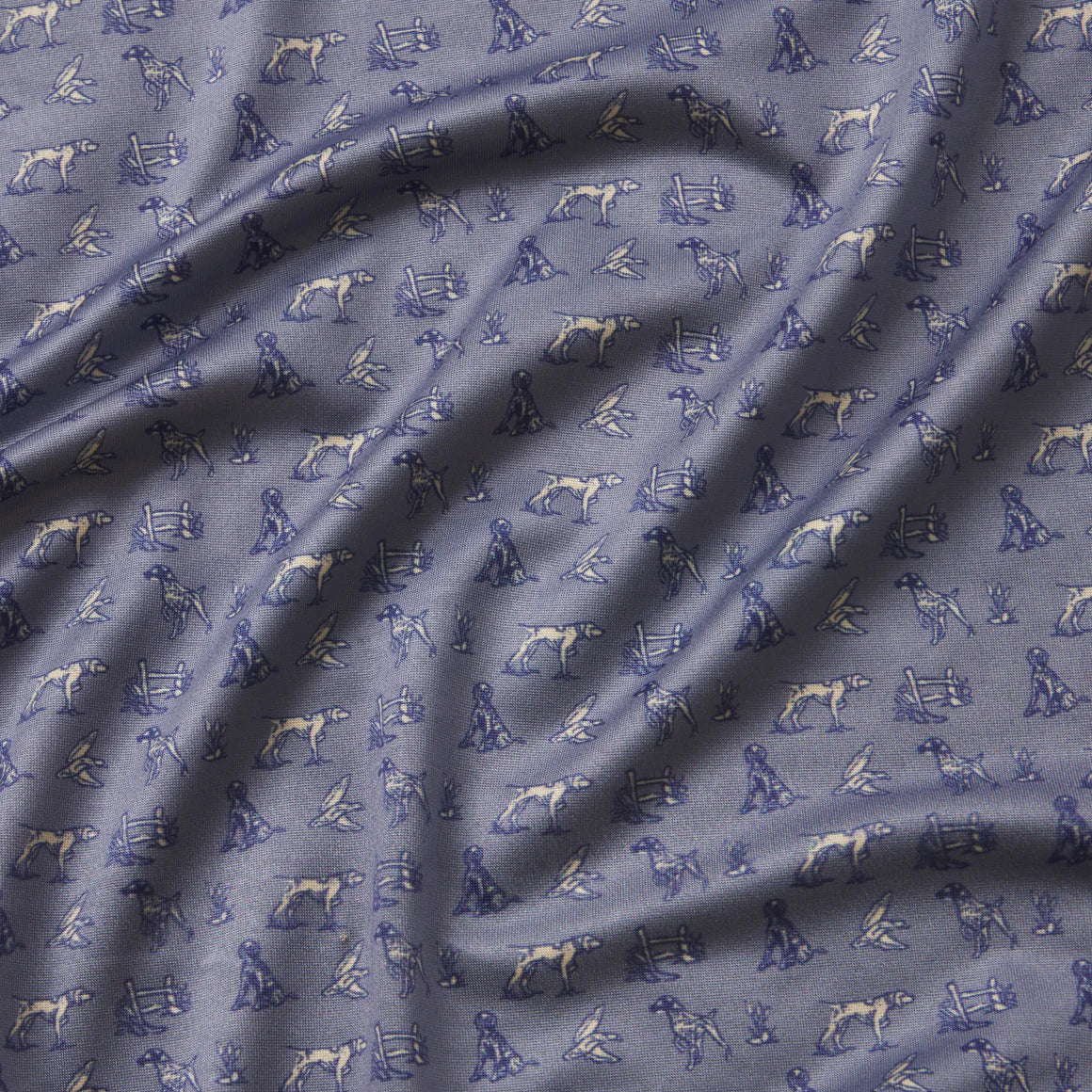 Mans Best Friend Polo - Pointer in Washed Blue