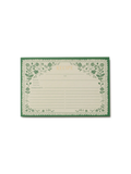 green and white recipe cards