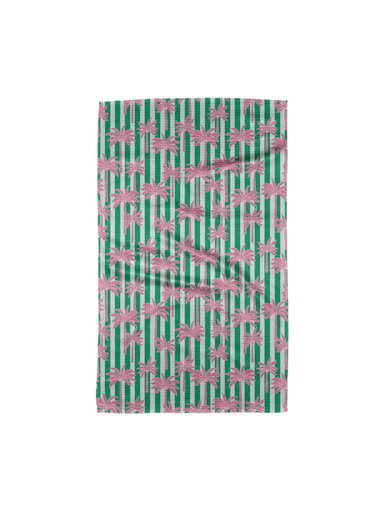 Palm Tree Stripe Tea Towel