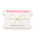 Beaded blondes pearl bow shaped bracelet