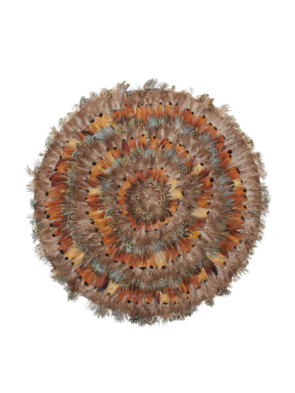 Round feather placemat