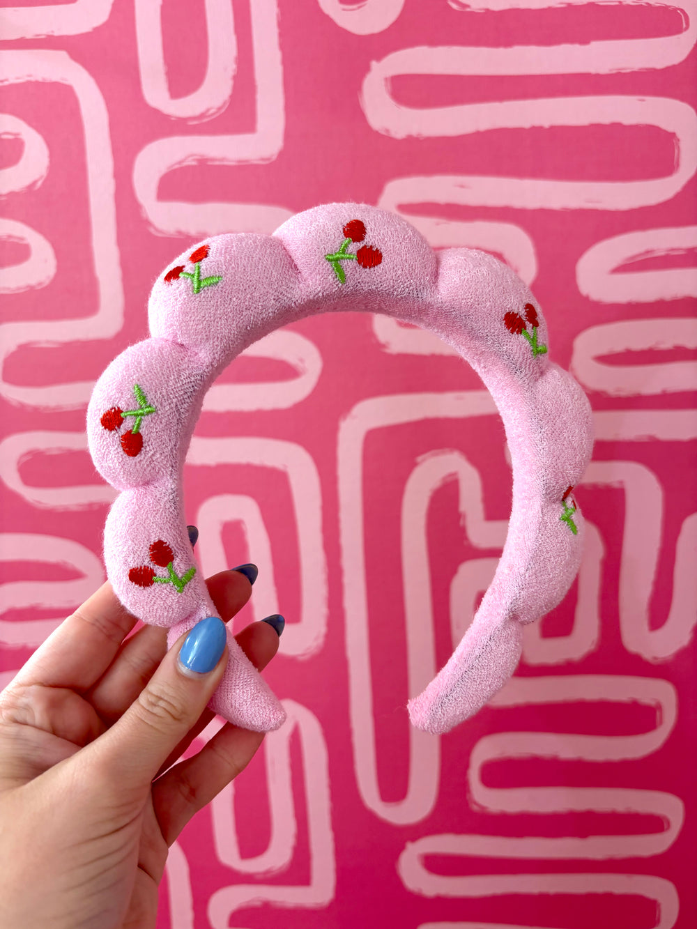 Pink Cherry GRWM Headband tiktok get ready with me trendy hair accessory 