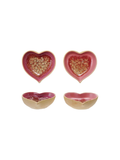 Pink Heart Shaped Stoneware Dish two colors