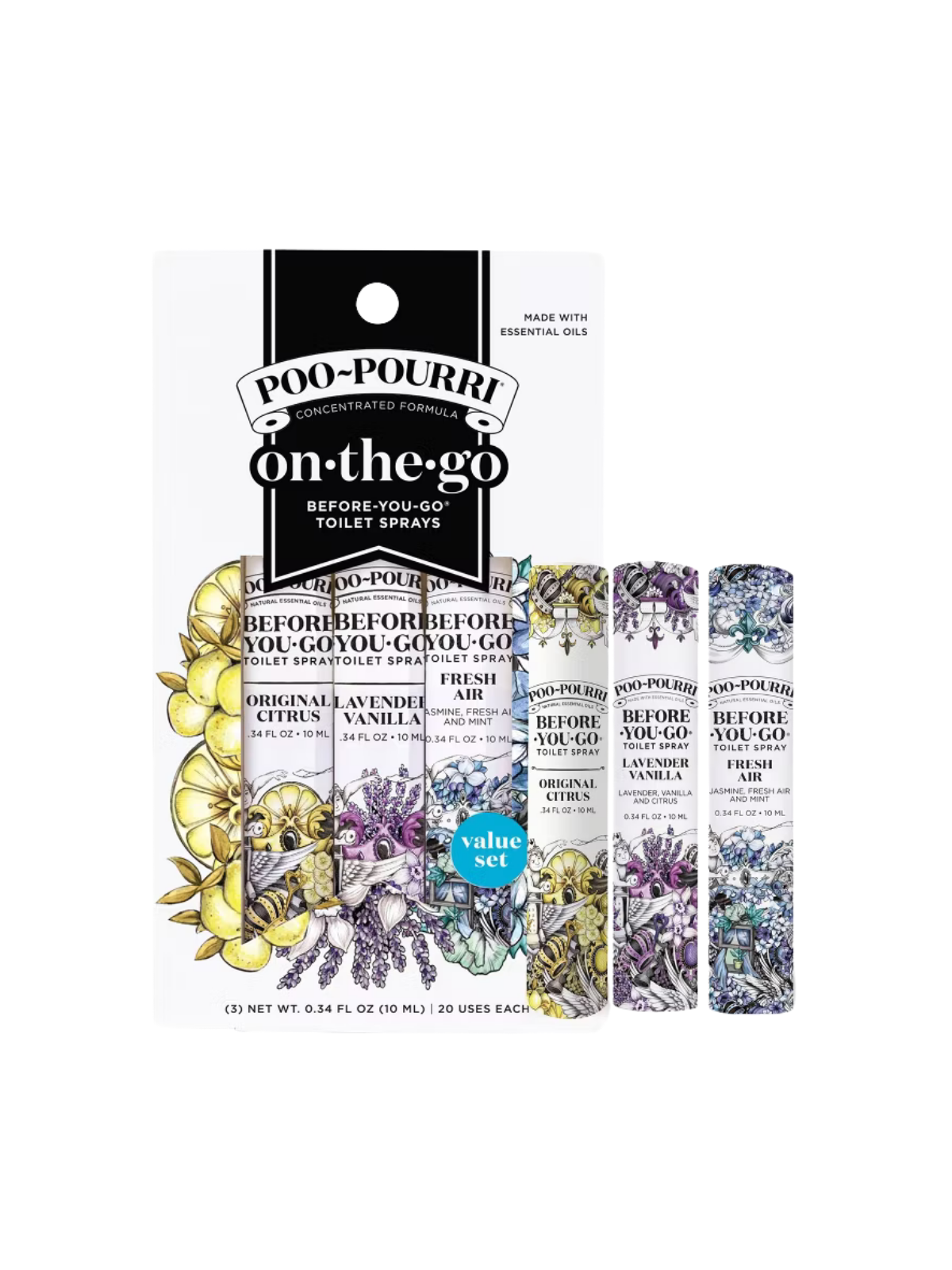 Poo~Pourri On the Go Toilet Spray Set